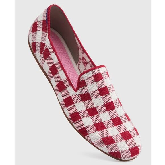 Rothy’s x Marta Ferri Loafers Womens 6 Red White Gingham Pull On Limited Edition - Picture 16 of 16